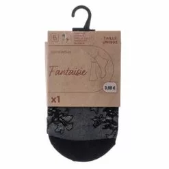 Socquette Fantaisie Femme Noir - Taille Unique